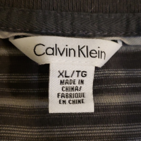 Calvin Klein Men's Striped Polo XL - Picture 2 of 4